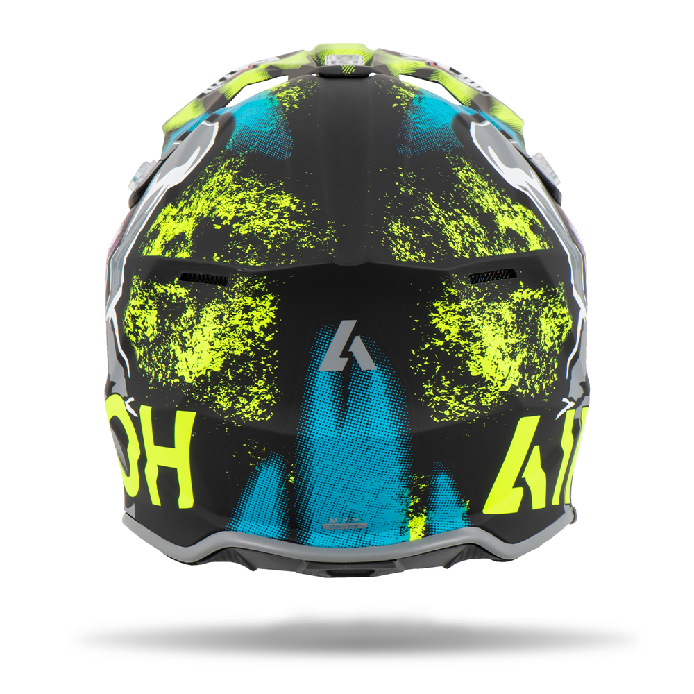 WRAAP 'ALIEN' YELLOW MATT – Airoh Helmets – Moto National